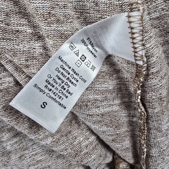 LuLaRoe Womens Heathered Brown Open Front Cardigan Small Lightweight Knit - Picture 4 of 6